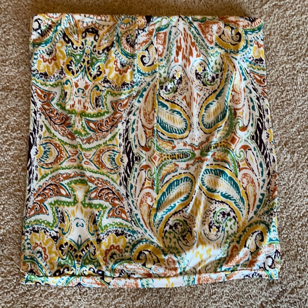 Multi color paisley tube top